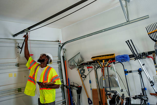Professional Garage Door Panel Replacement technician working in Renova, MS